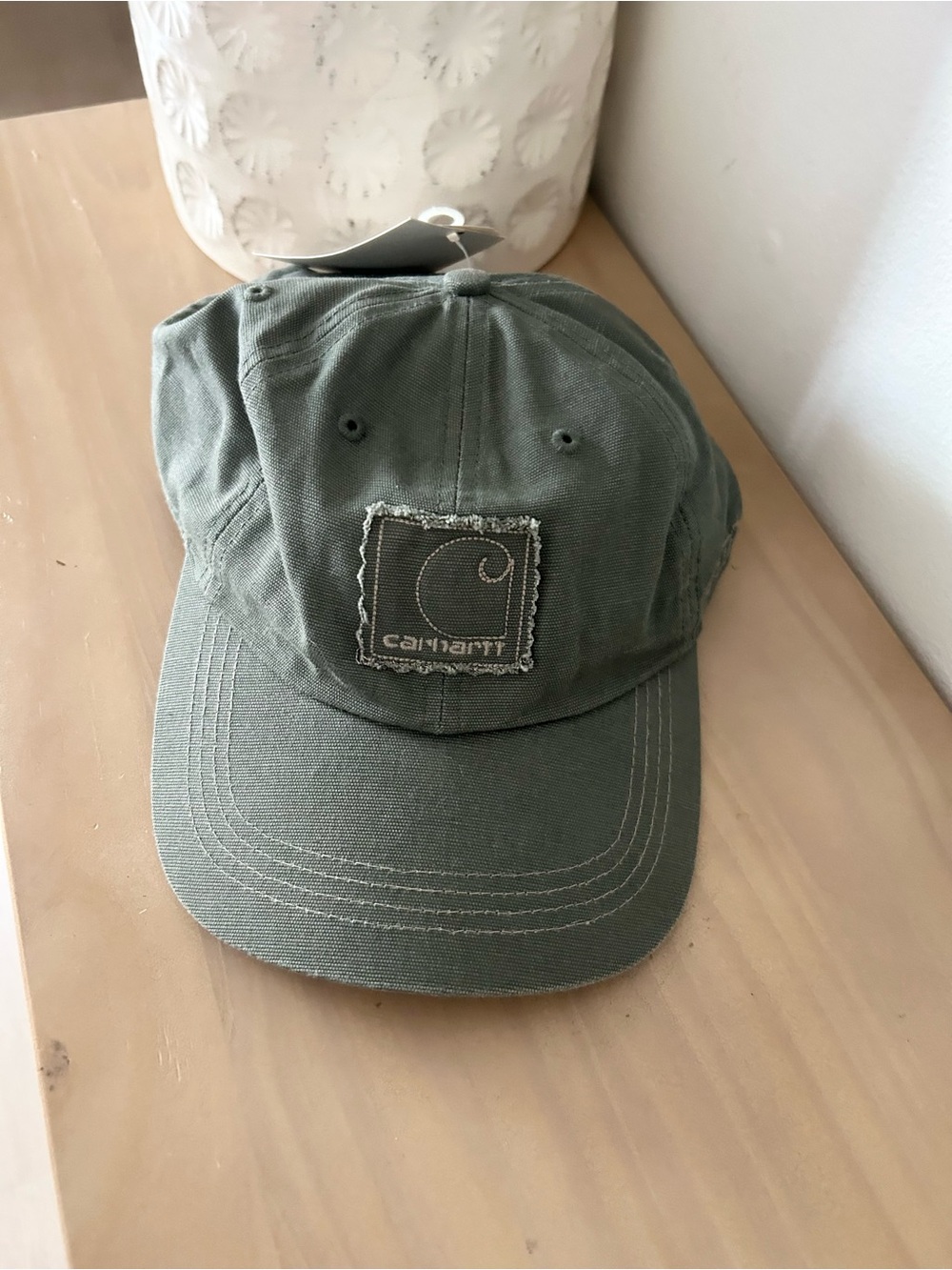 ⭐️ NEW NWT Carhartt Green Canvas Baseball Cap Adjustable Cotton Work Hat